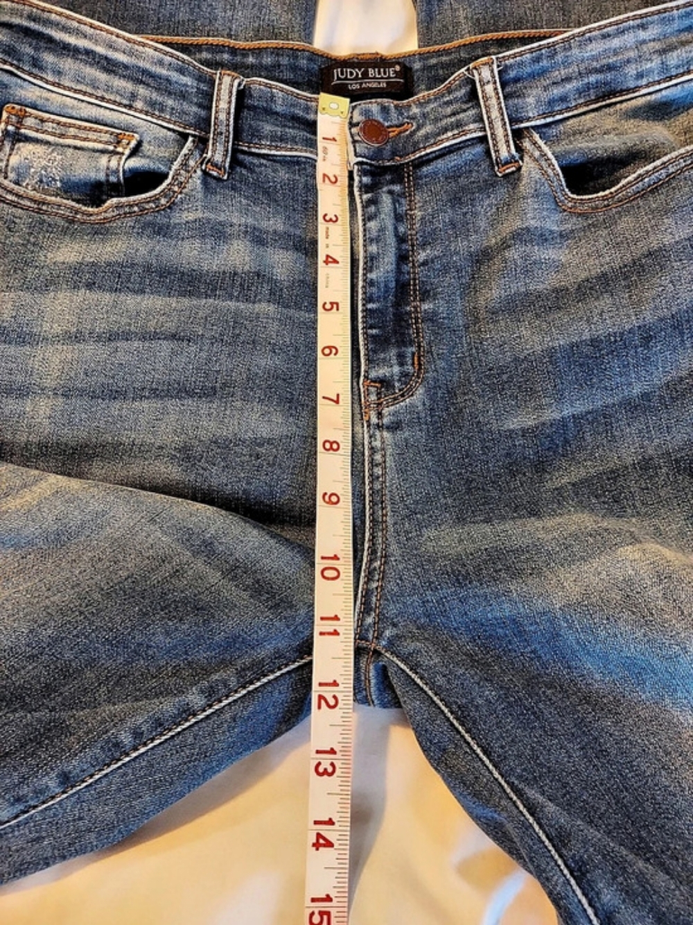 Judy Blue Trouser Flare Jeans Medium Wash Size 13/31 Non-Distressed - Picture 6 of 9